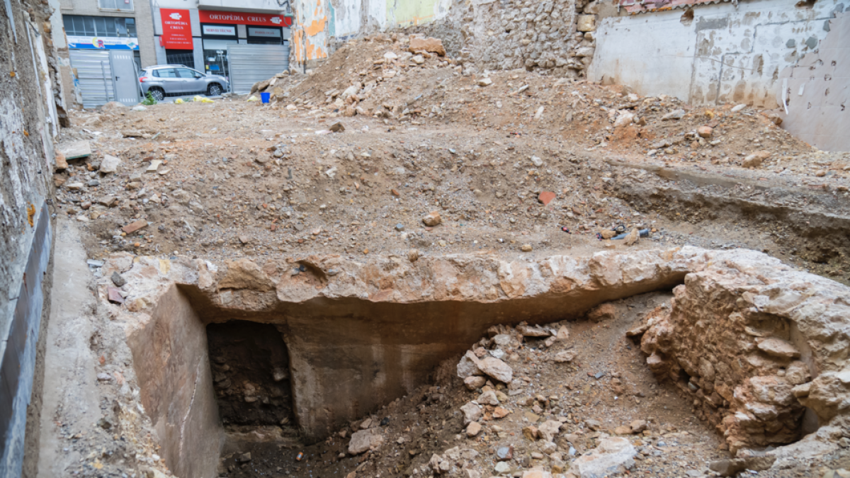 Troben una estructura subterrània a un solar d'Estanislau Figueres a Tarragona