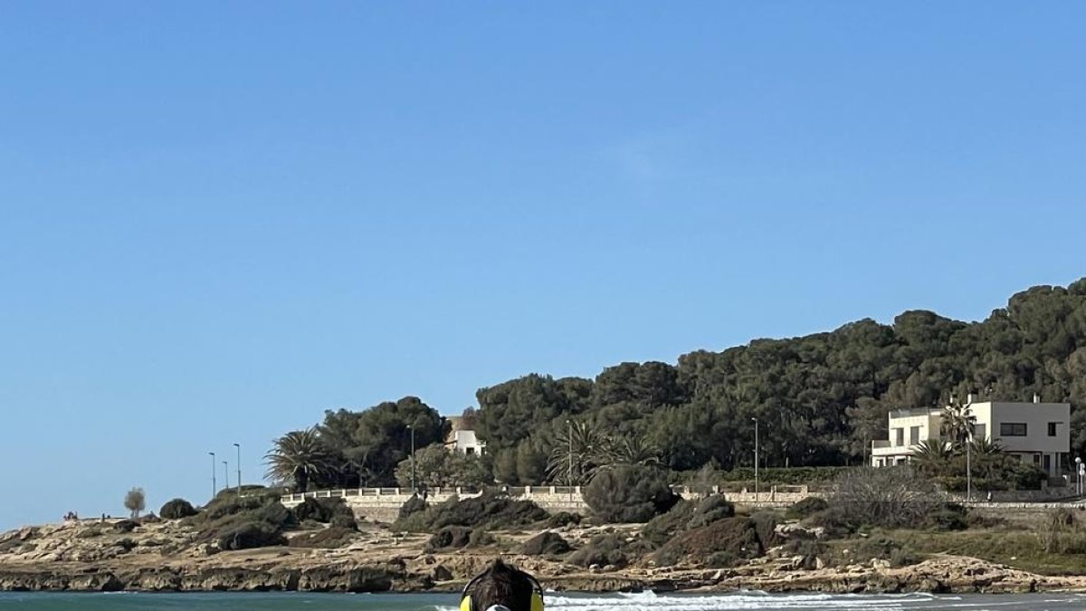 En busca de tresors a la platja de l'Arrabassada