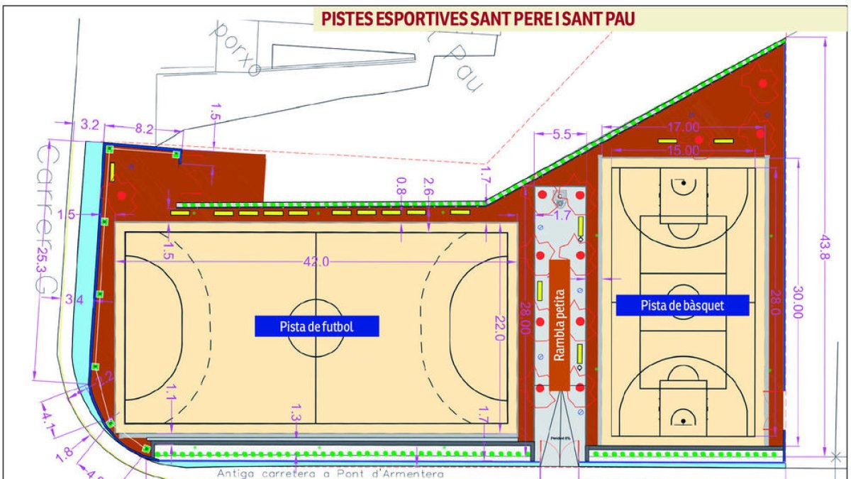 SPiSP tindrà pistes esportives a l'aire lliure a la zona nord-est del barri