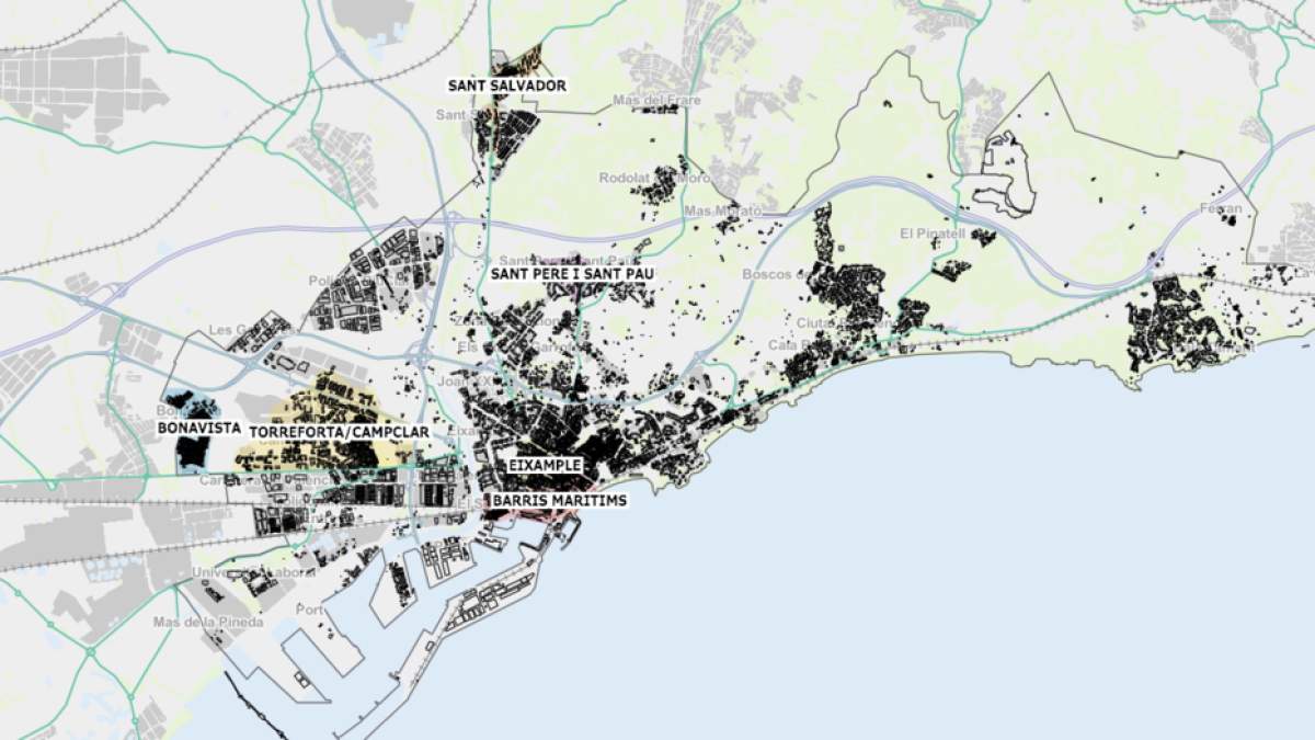 L'Ajuntament edita un mapa dels entorns residencials de rehabilitació programada a Tarragona