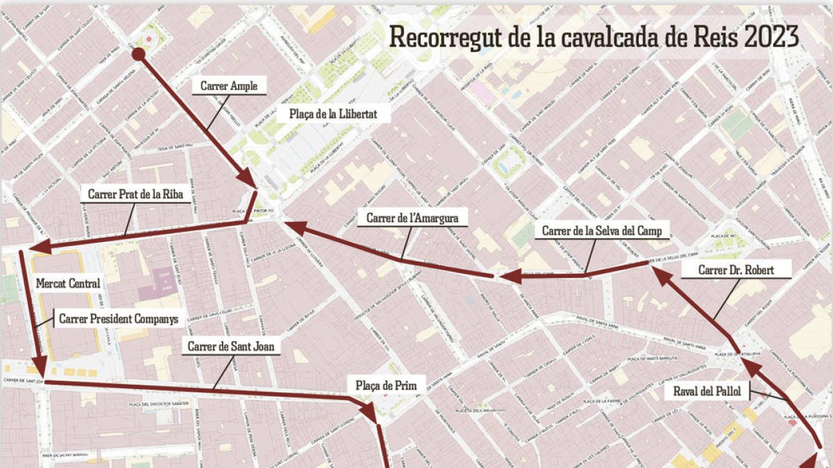 Les obres de Salvador Espriu canvien la ruta de la Cavalcada de Reis de Reus 2023
