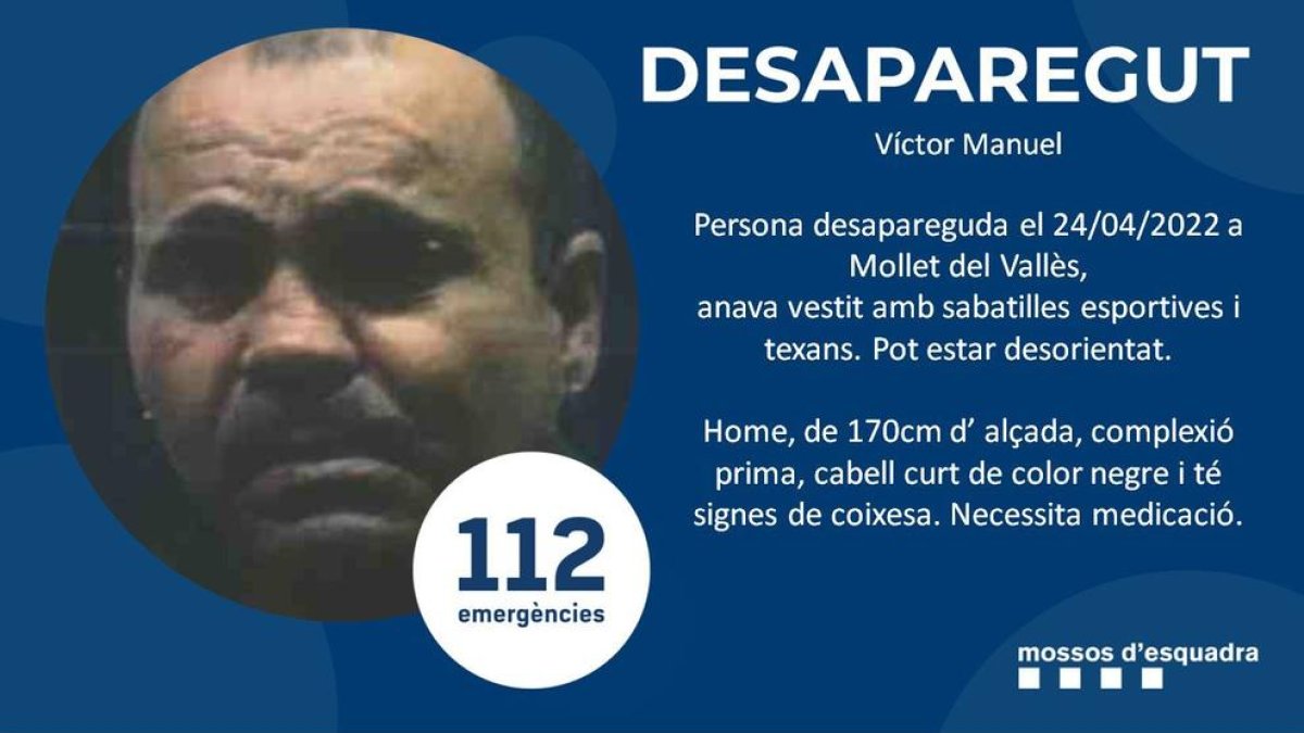 Troben a Tarragona a un home que va desaparèixer a Mollet del Vallès