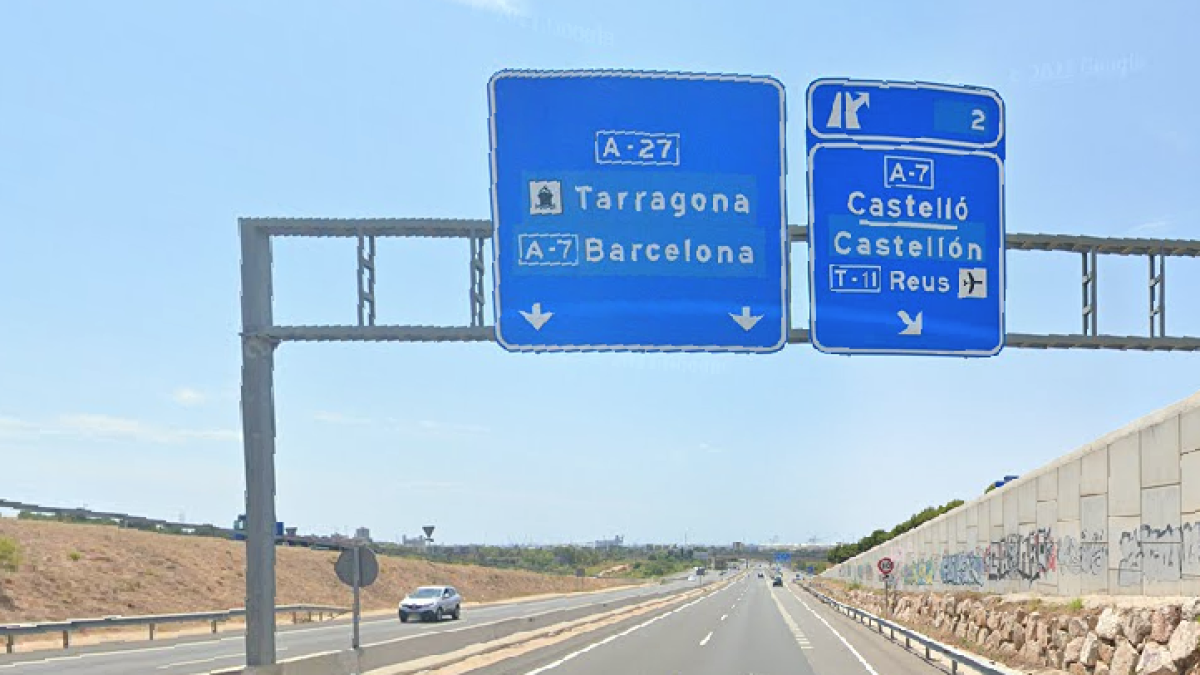 Muere un joven de 29 años atropellado en la A-27 en Tarragona