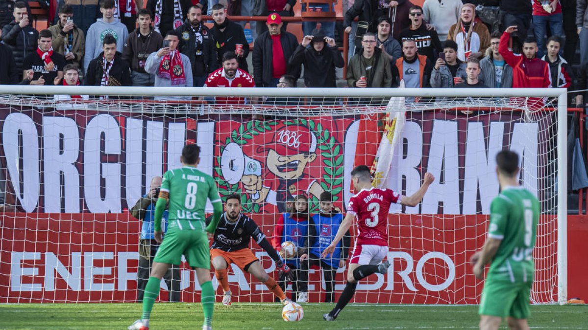 El Nàstic xuta el primer penal de la temporada 2.181 minuts després