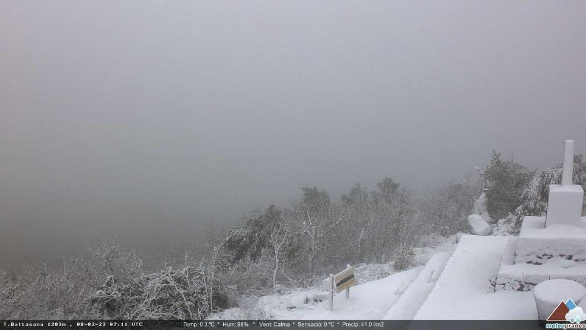 La nieve enharina pueblos y ciudades del Baix Camp y las Terres de l'Ebre