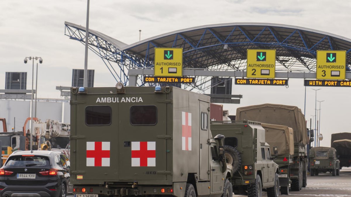 Los convoyes militares se dejan ver por Tarragona