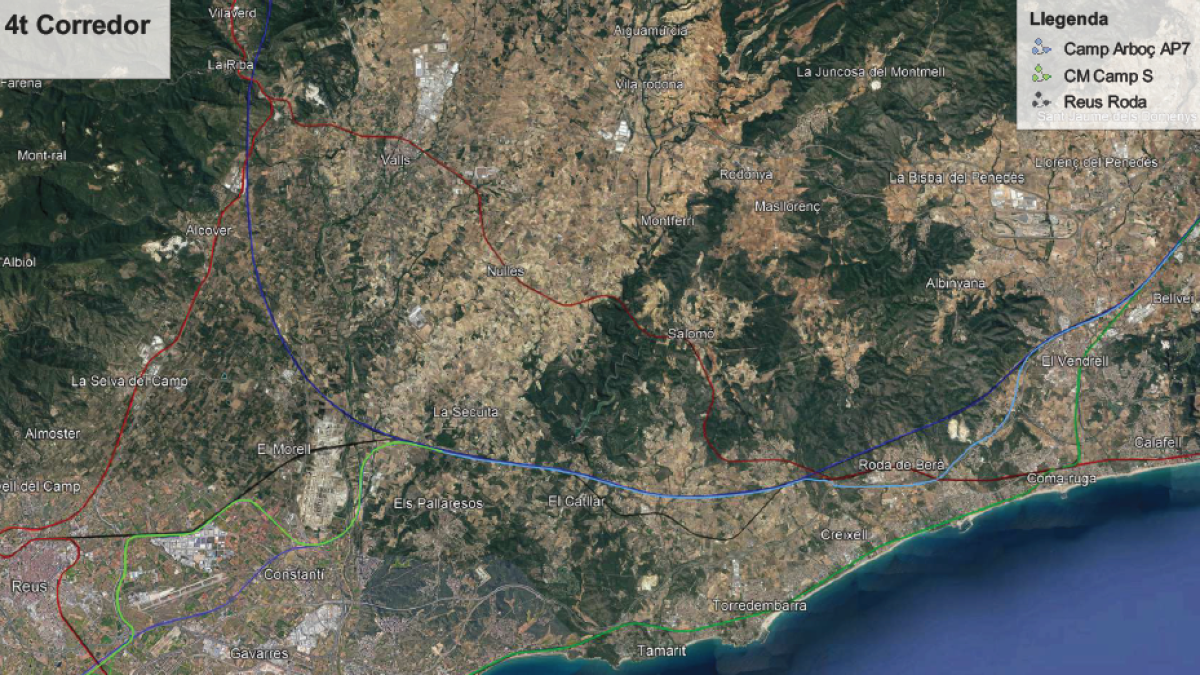 Proposen un traçat alternatiu perquè els trens de mercaderies no passin per la costa