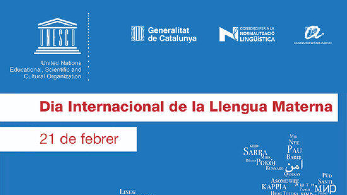 Los topónimos y los cuatro elementos protagonizarán el acto del Dia Internacional de la Llengua Materna en Tarragona