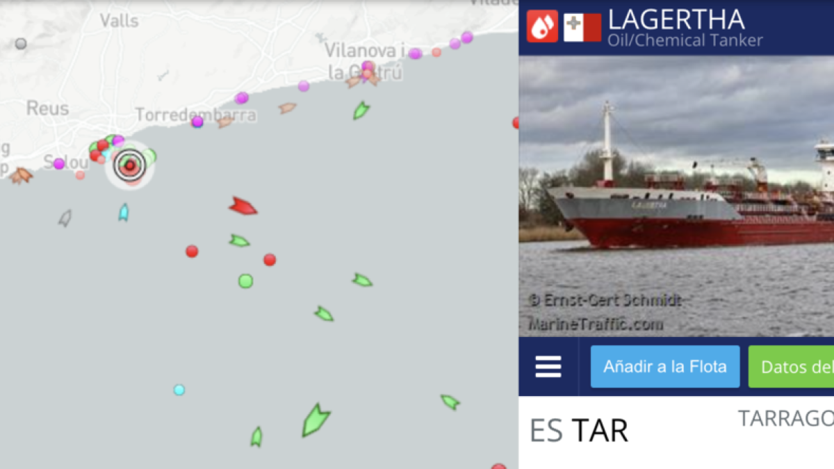 Conoce cuál es la ubicación en tiempo real del barco retenido en Tarragona