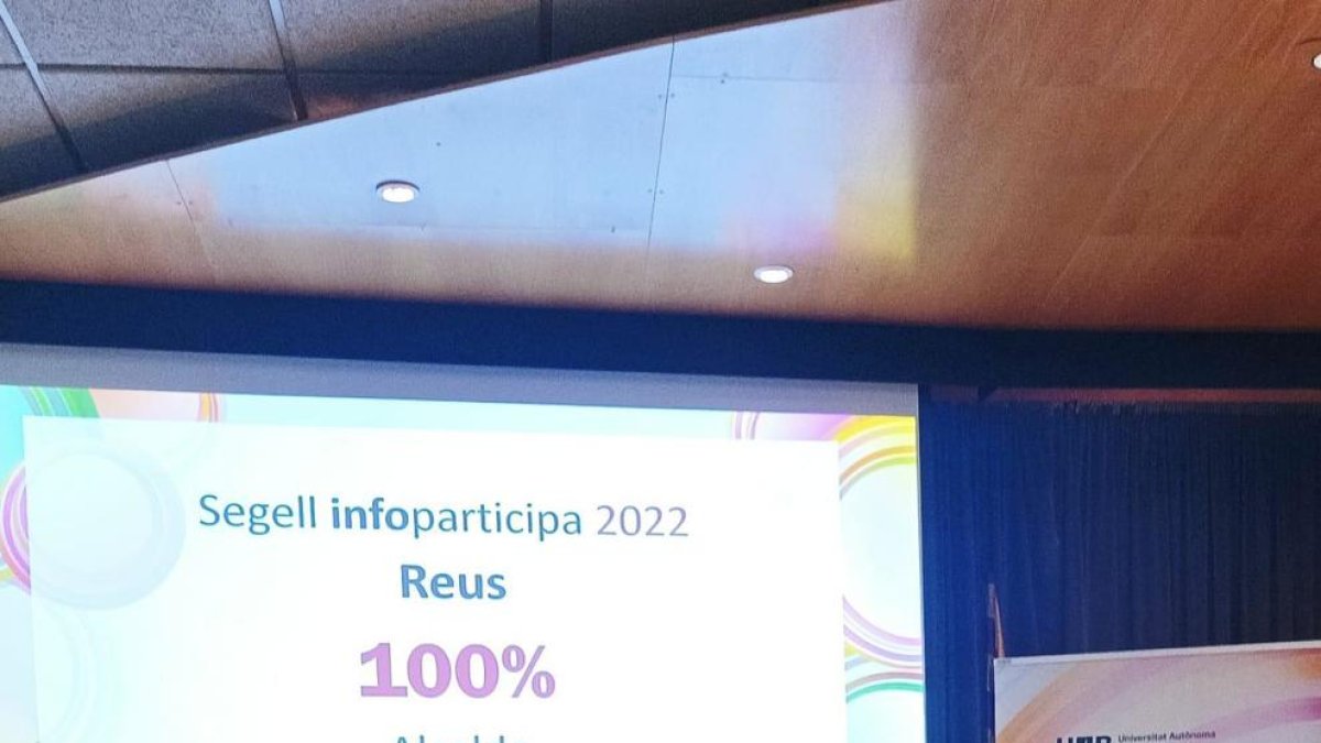 El Ayuntamiento de Reus revalida el sello Infoparticipa por su transparencia informativa