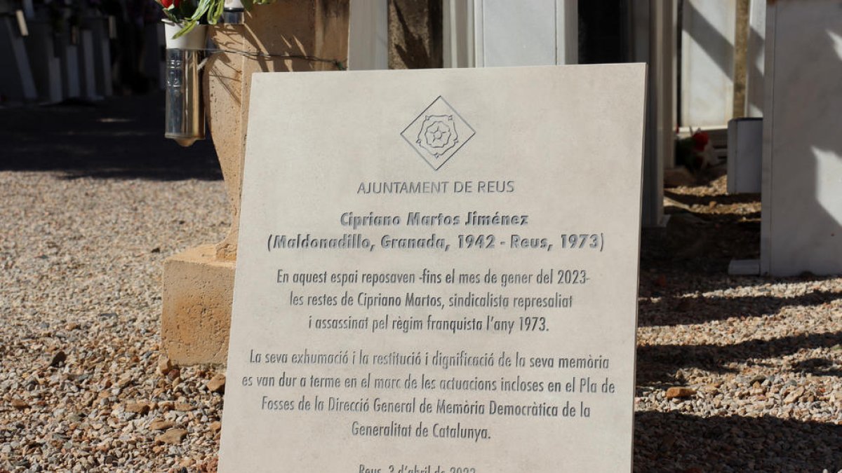 La Generalitat entregará los restos de Cipriano Martos a la familia el 3 de junio