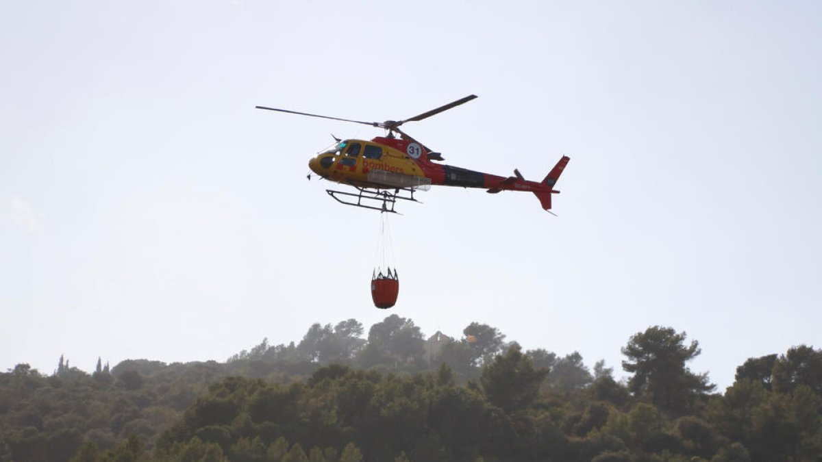 Estabilizado el incendio de vegetación en la Selva del Camp