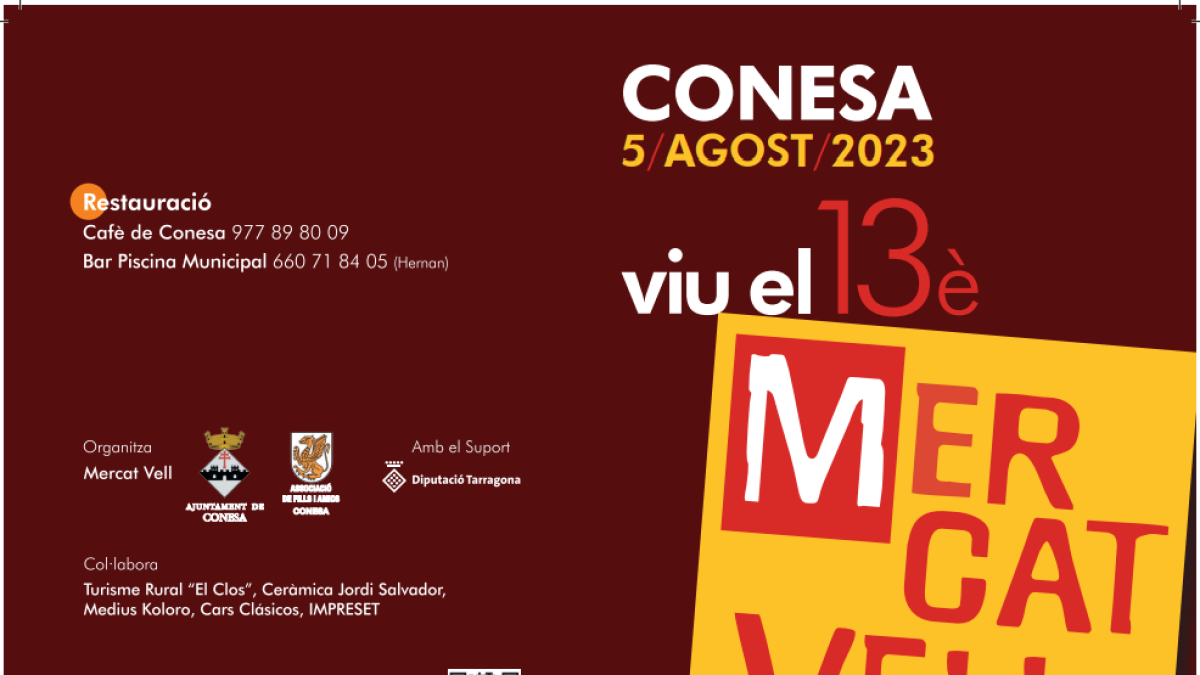 Arriba la 13a edició del Mercat Vell de Conesa