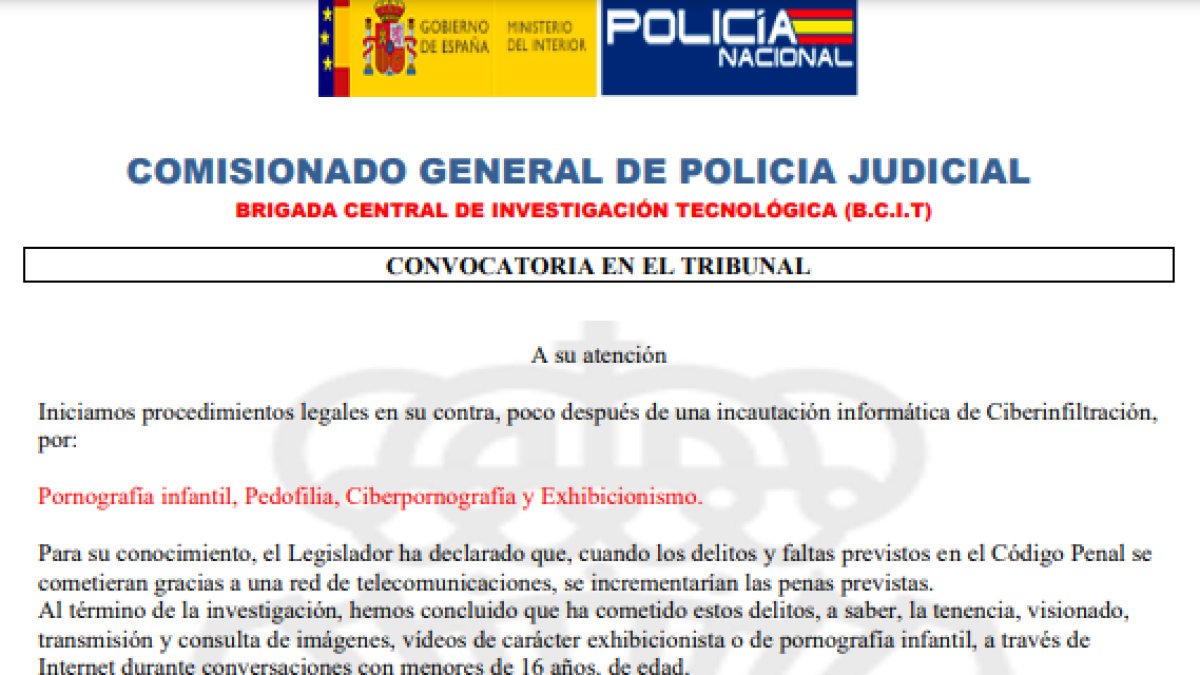 Alertan de correos electrónicos fraudulentos acusando de delitos de pornografía