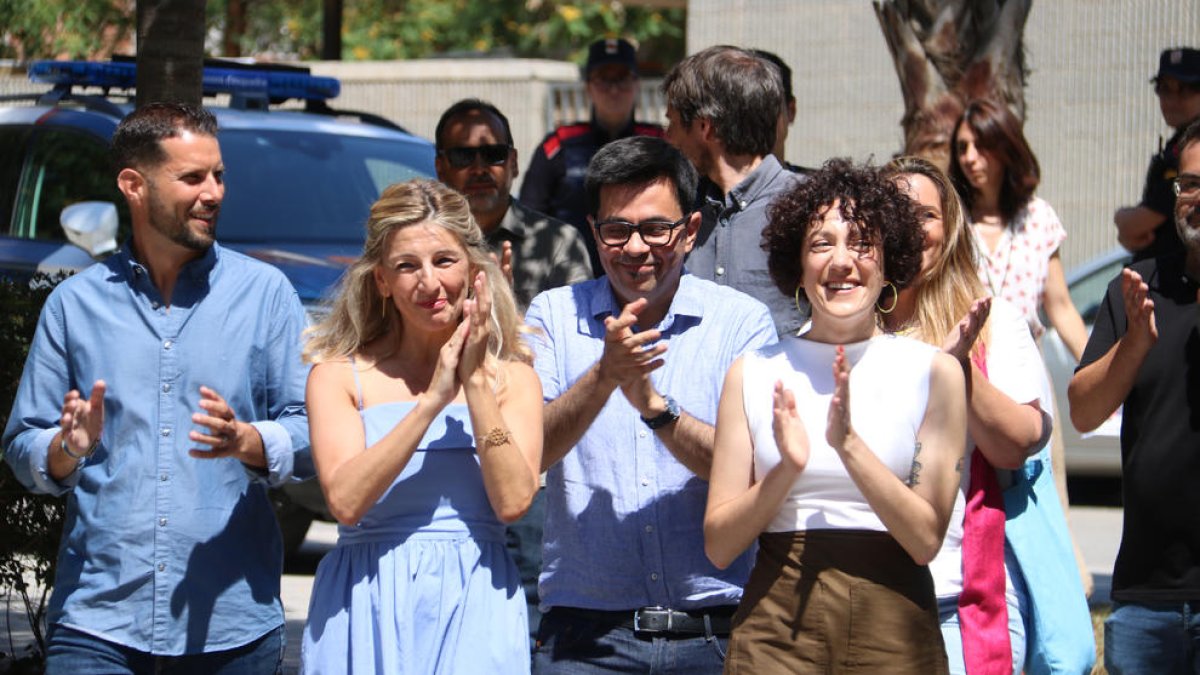 Yolanda Díaz pide la movilización para Sumar el 23-J ante «la coalición del no por Cataluña» de PP y Vox