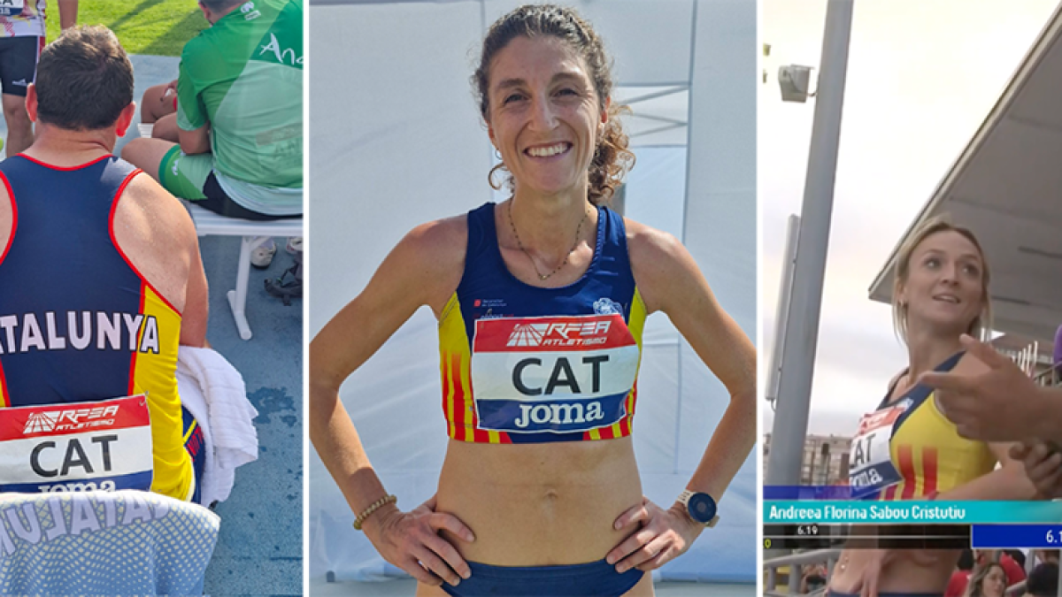 Les atletes ebrenques Mirea Guarner, Andrea Sabou i Cristian Ravar, segones amb Catalunya a l'estatal de federacions