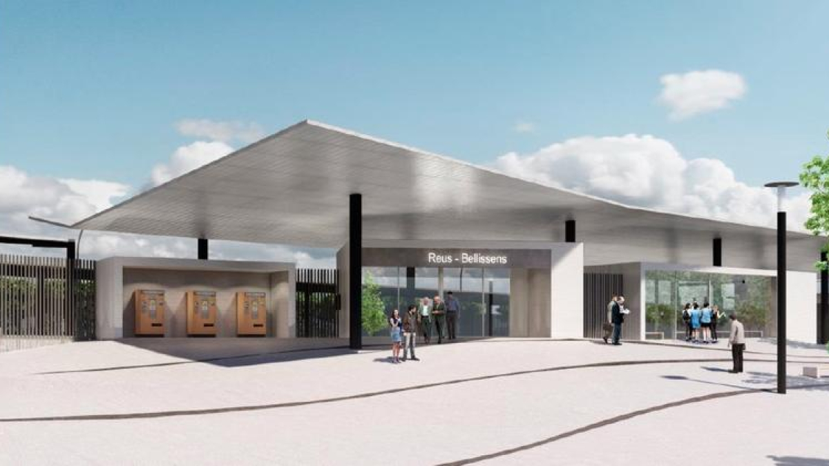 Imagen virtual del proyecto de la nueva estación Reus-Bellissens.