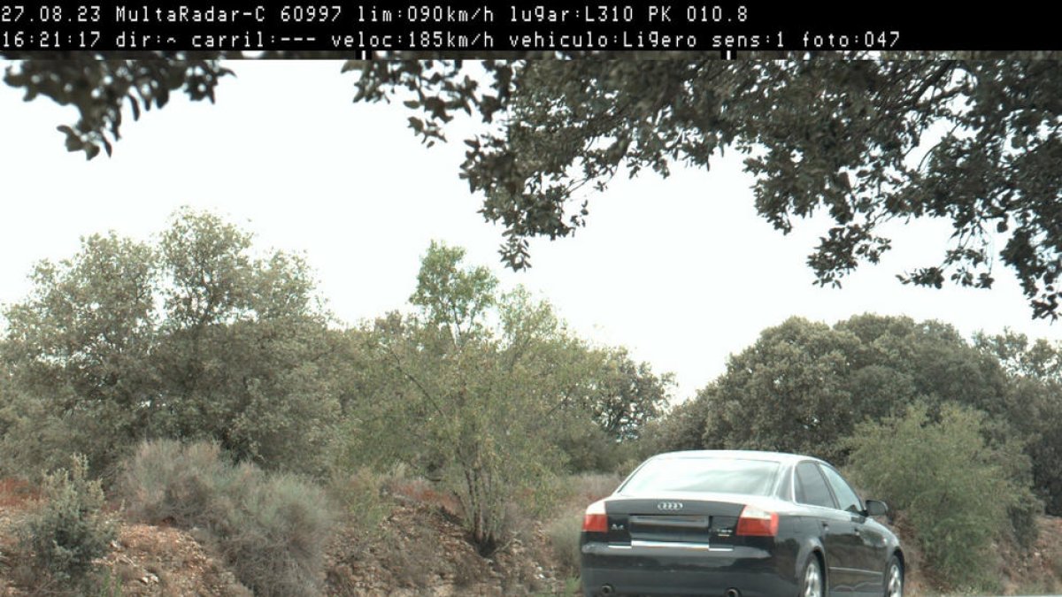 Lleida: Denunciado penalmente un conductor por circular a 185 km/h en un tramo limitado a 90