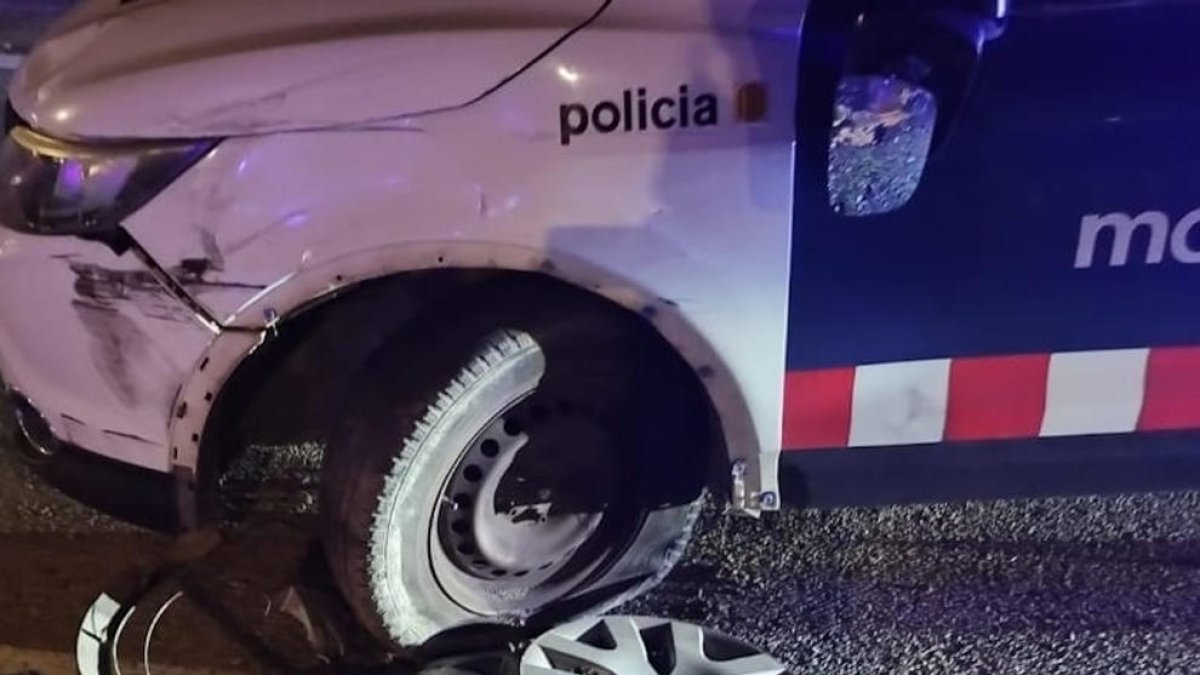 Girona: Detingut per saltar-se un control, xocar contra el cotxe patrulla i ferir un mosso