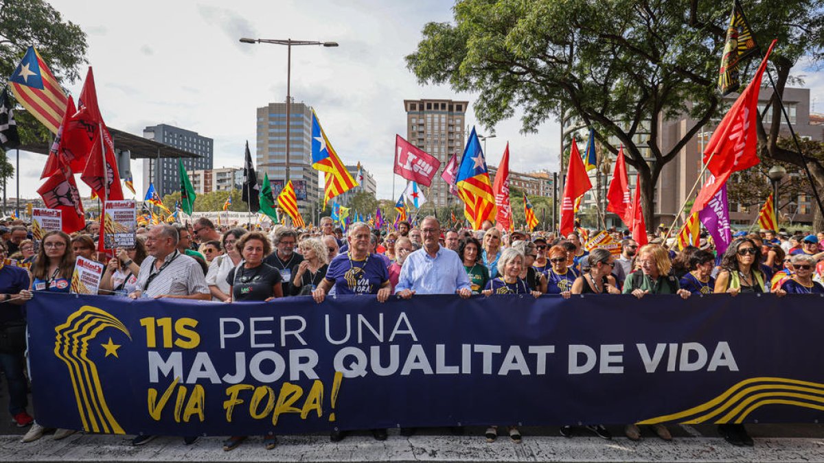 Arranca la manifestación convocada por la ANC por la Diada en Barcelona