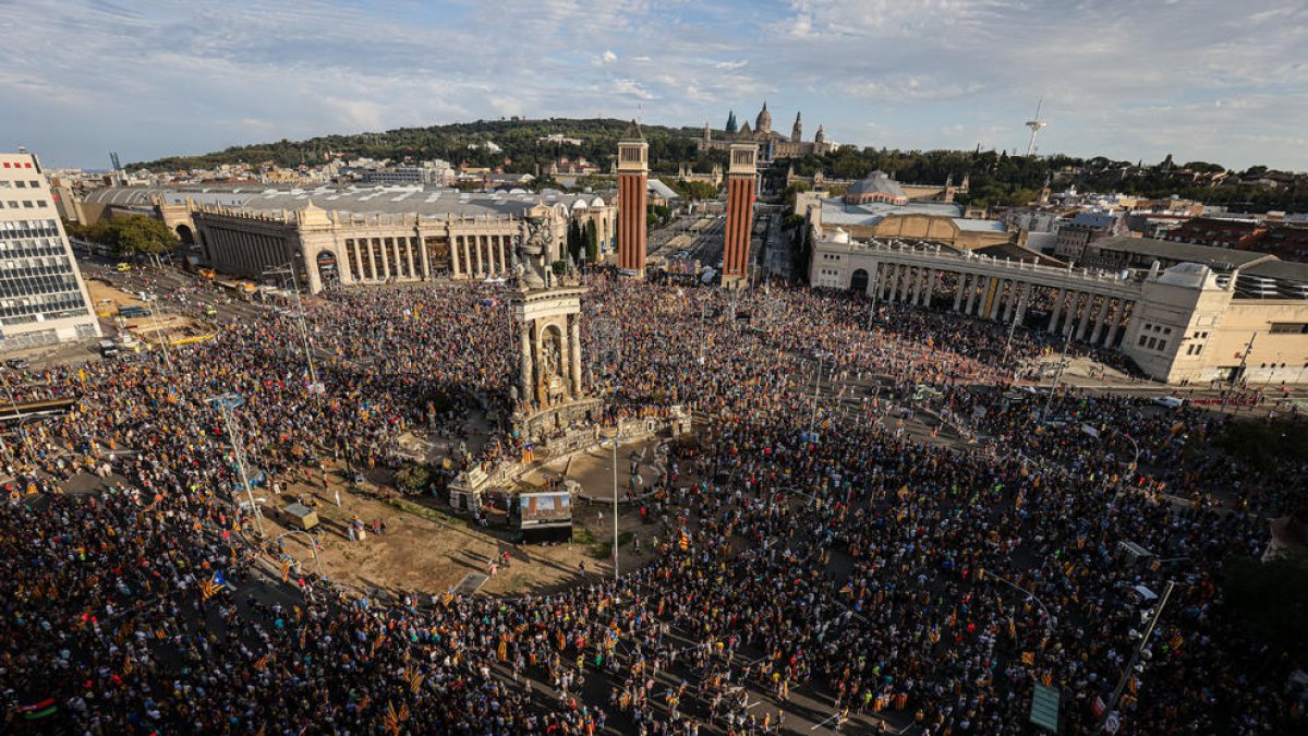 La manifestación de la ANC por la Diada congrega a 115.000 personas en Barcelona, según la Guardia Urbana