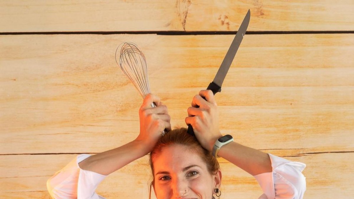 Laura Zurriaga, padrina del pilar caminant dels Xiquets del Serrallo del 2023