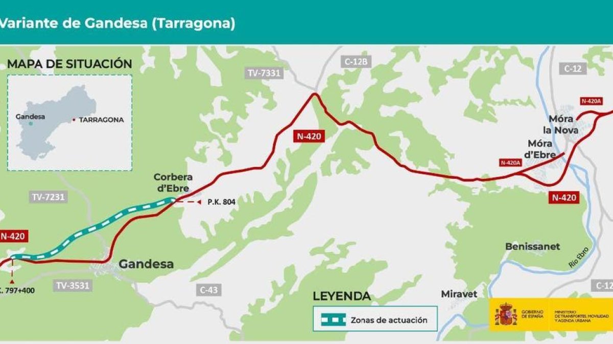 El Gobierno formaliza la redacción del proyecto de la variante de la N-420 en Gandesa