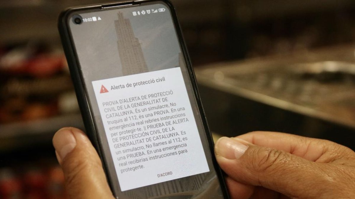 Prop del 90% dels ciutadans reben l'alerta de Protecció Civil a l'àrea de Barcelona
