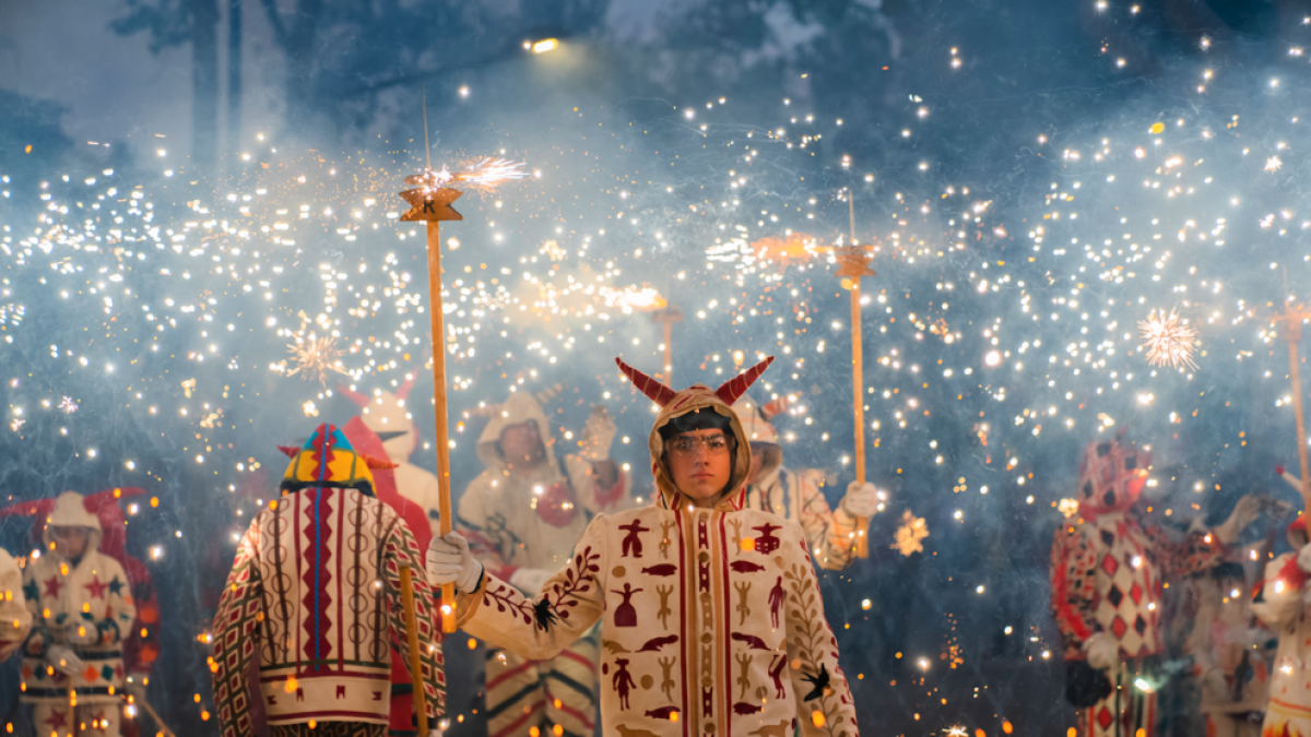 Imagen del baile de Diablos de Reus