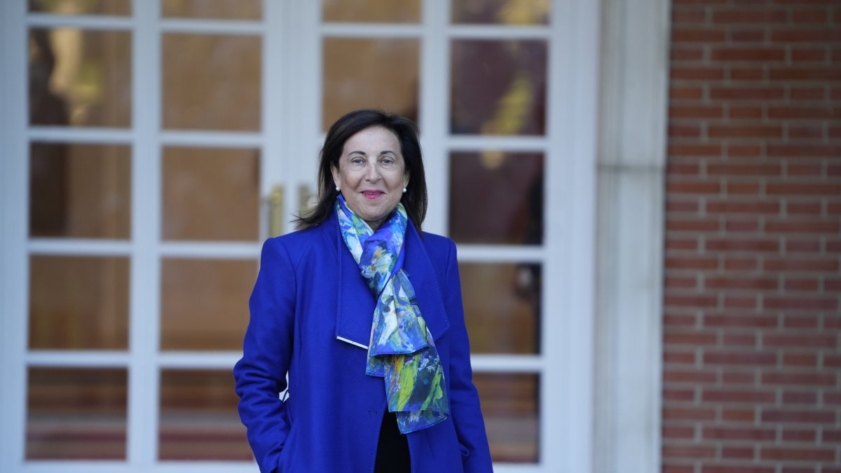 La ministra de Defensa, Margarita Robles, este miércoles en el Consejo de Ministros en Madrid.