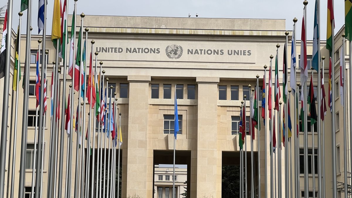 Palacio de Naciones, sede de la ONU en Suiza.