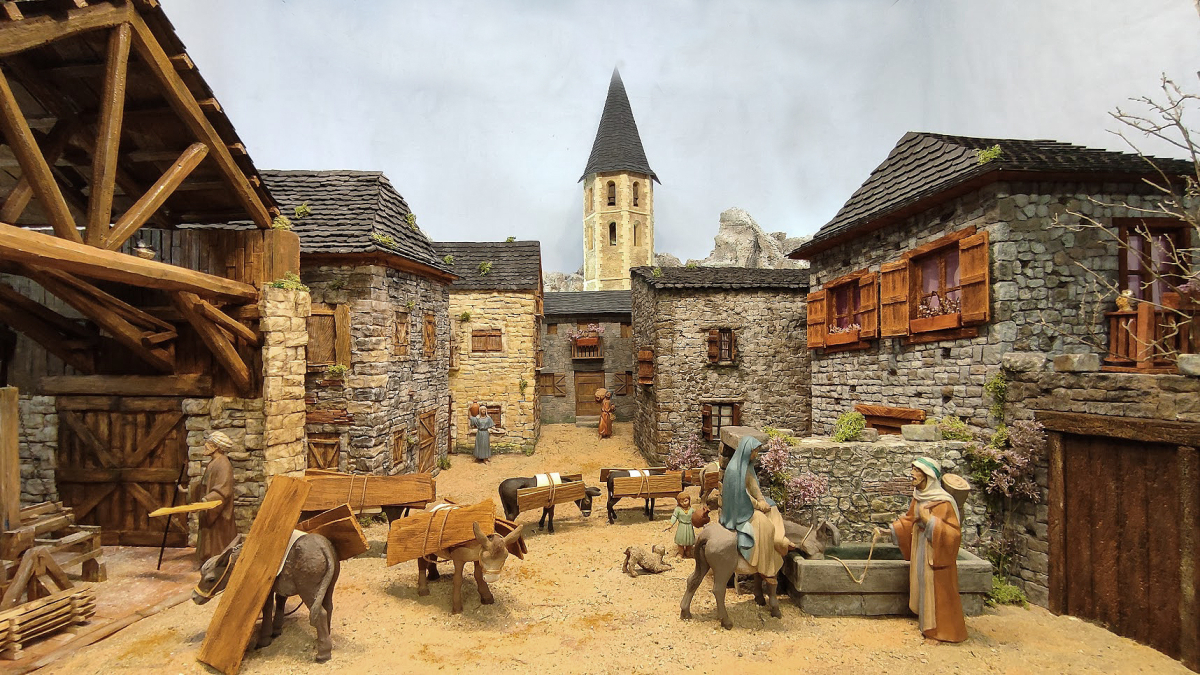 Diorama 'Camí de Betlem', instal·lat a l'exposició.