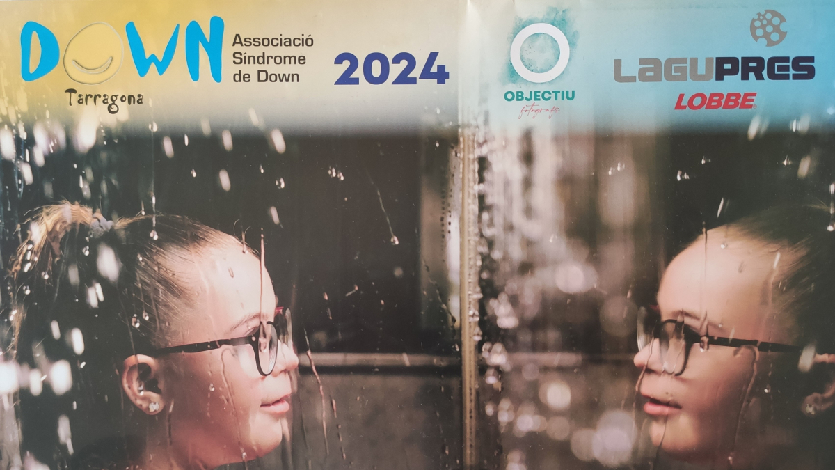 Imatge promocional del calendari solidari 2024 de Down Tarragona.