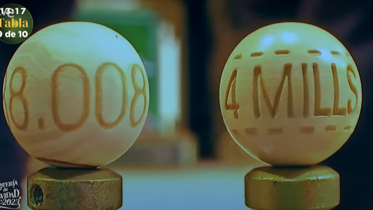 El 88.008 el primer premio de la Lotería de Navidad.