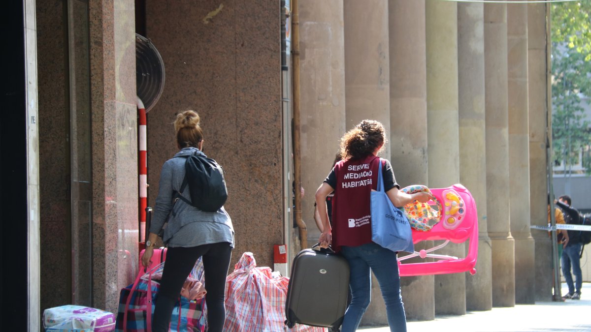 Imatge d'un desnonament a Barcelona.