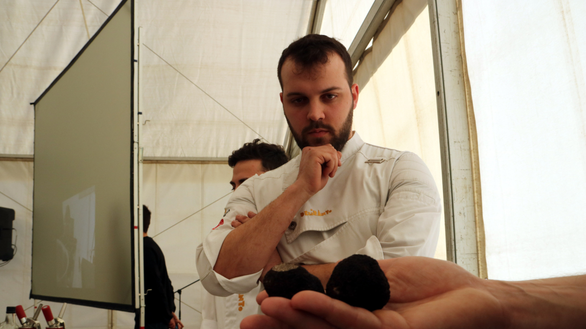 Imagen del ‘showcooking’ organizado en la IV Feria de la Trufa, celebrada en el 2020 en Vilanova de Prades.