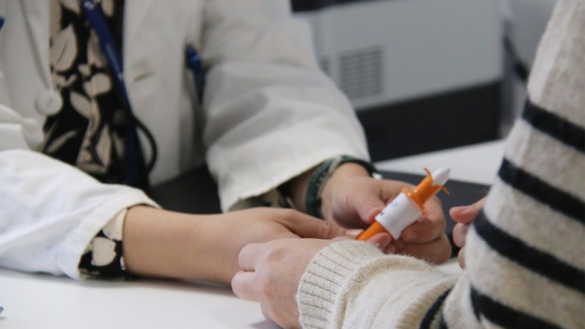 Professional i malalt de depressió en una sessió.