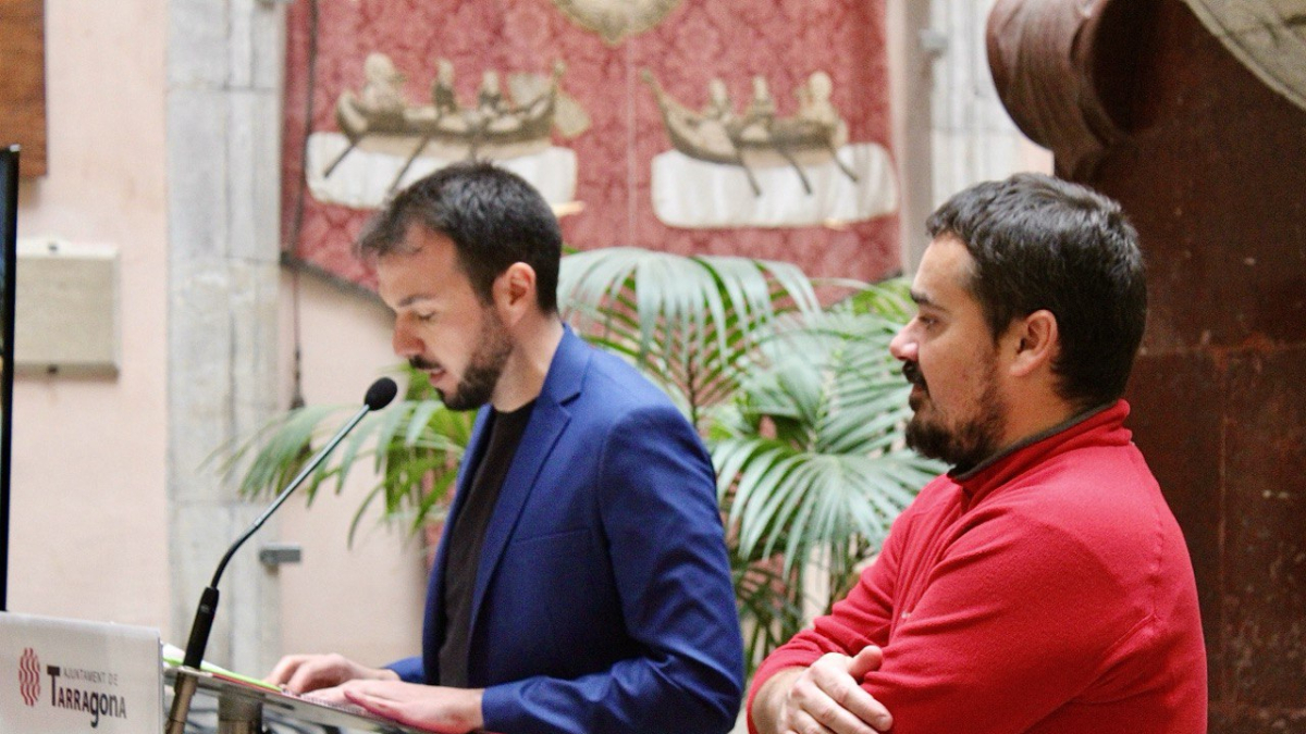 El portavoz y el consejero de ECP, Jordi Collado y Toni Carmona.