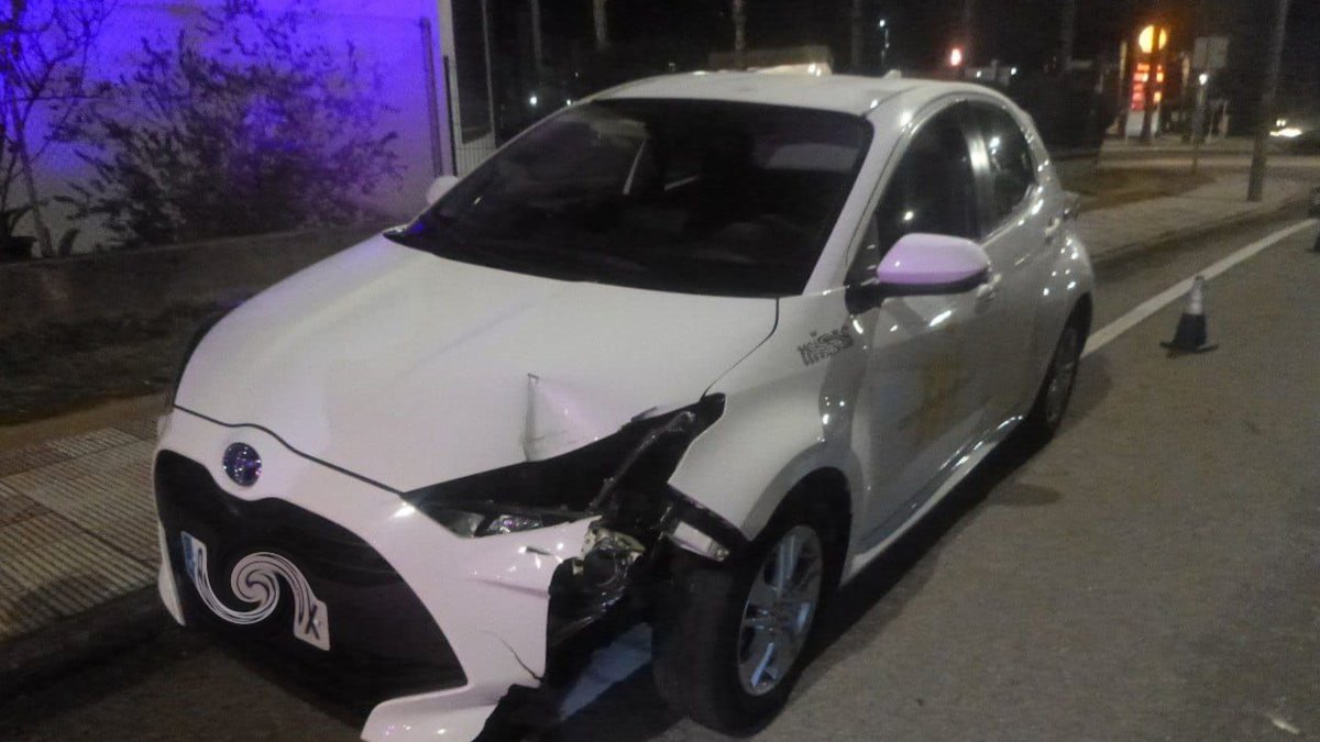 Estado en el que quedó el vehículo después del accidente.