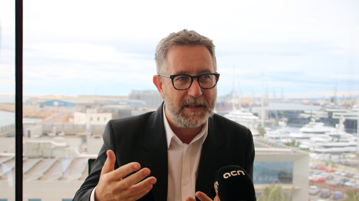 El president de l'Autoritat Portuària de Tarragona, Saül Garreta, durant l'entrevista amb l'ACN.