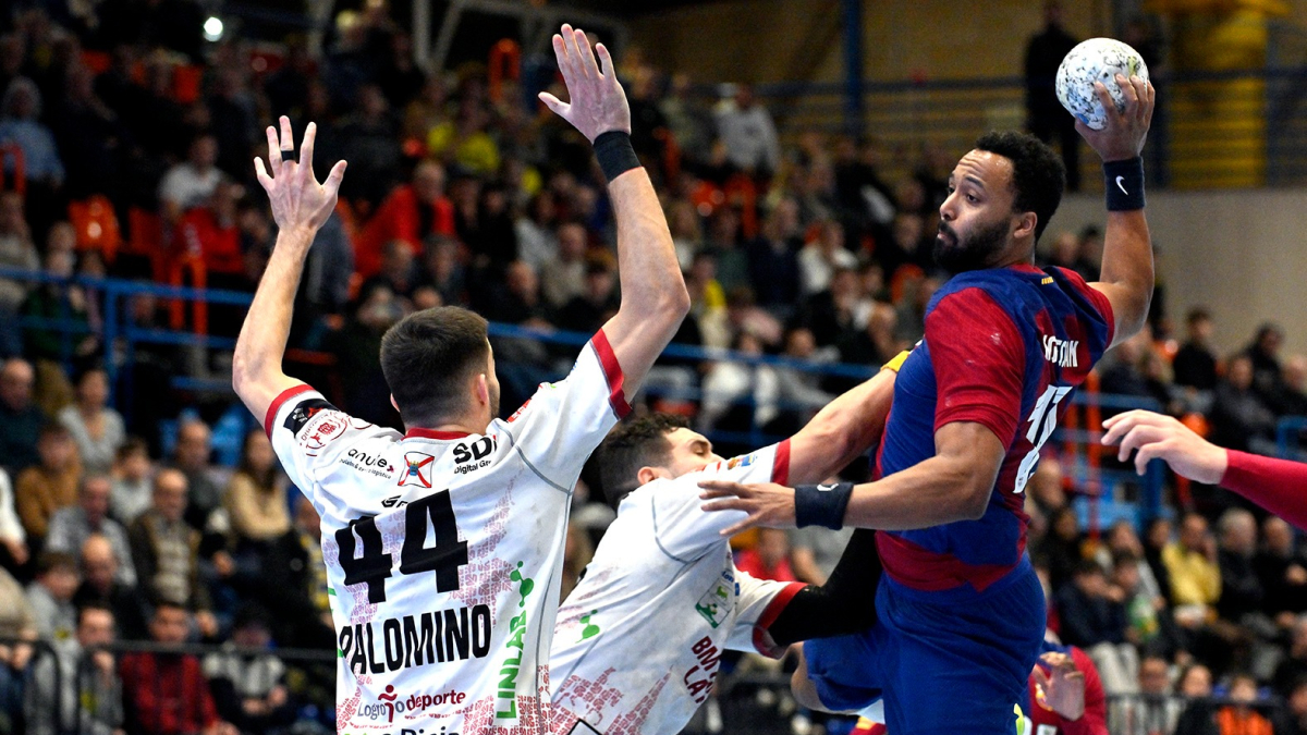 Imagen de un partido del Barça d'Handbol.