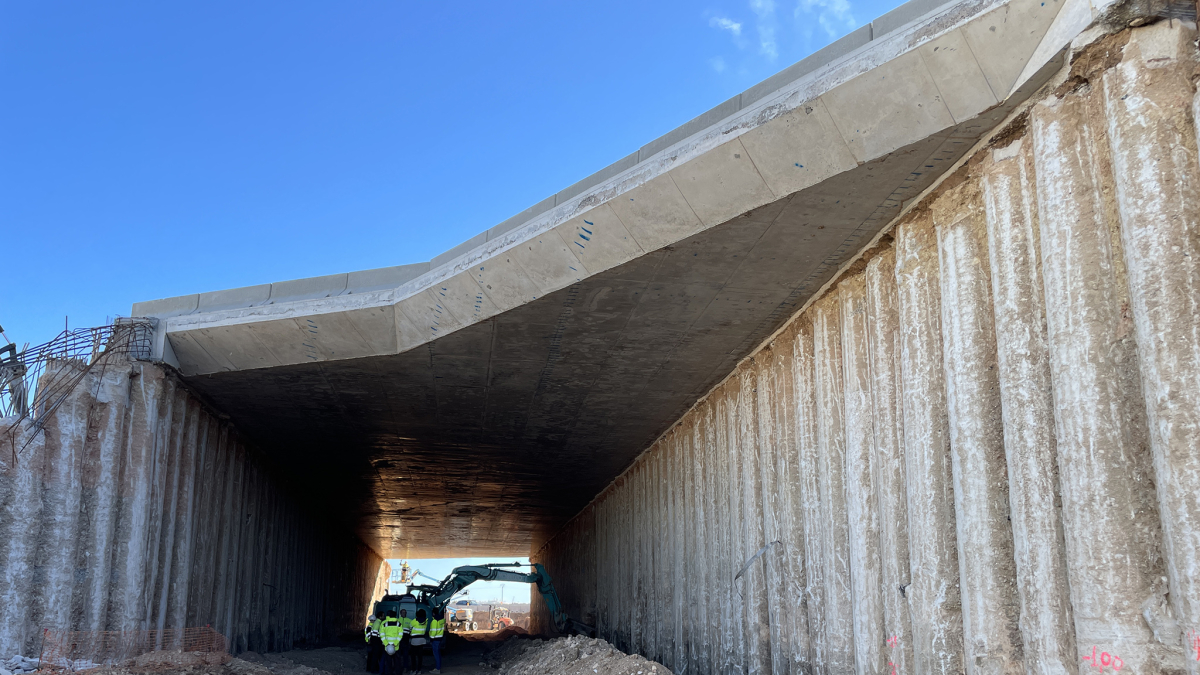 Imagen del paso soterrado acabado.