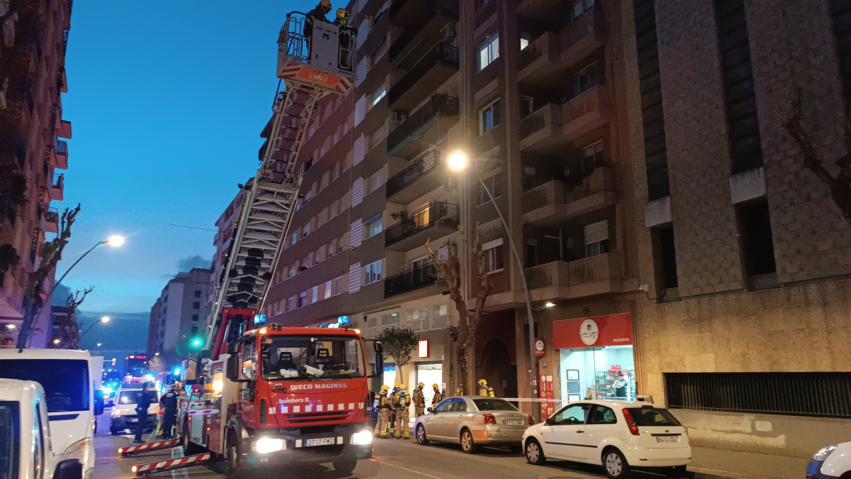 Imagen de la actuación de los Bomberos.