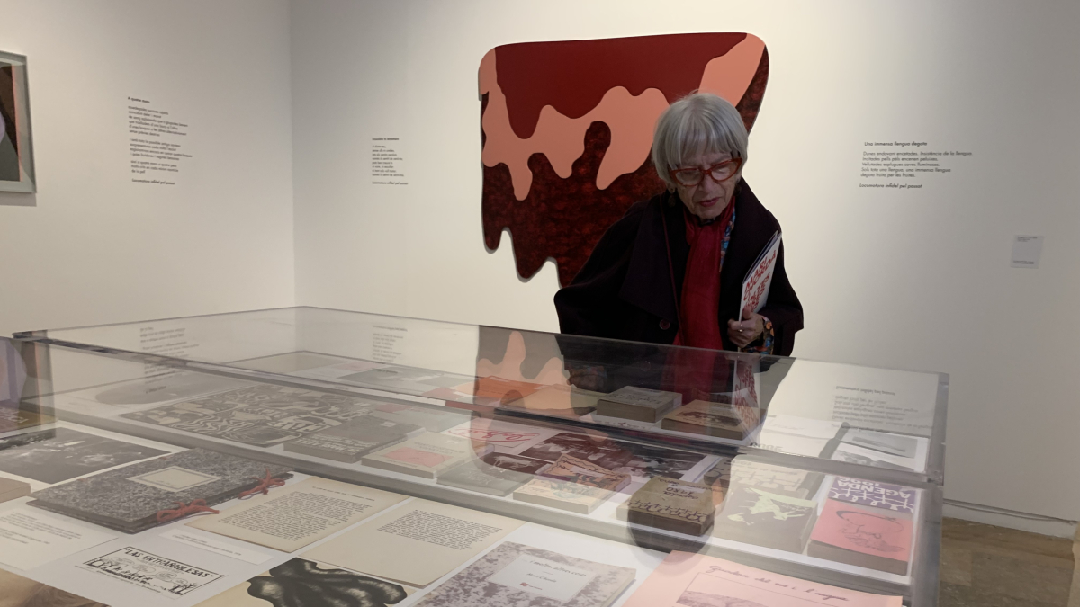 Mari Chordà durant la inauguració de l'exposició.