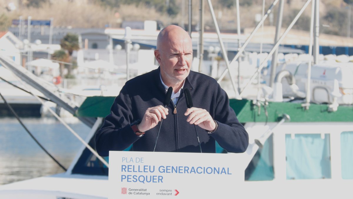 El conseller Mascort a Arenys, aquest dissabte.