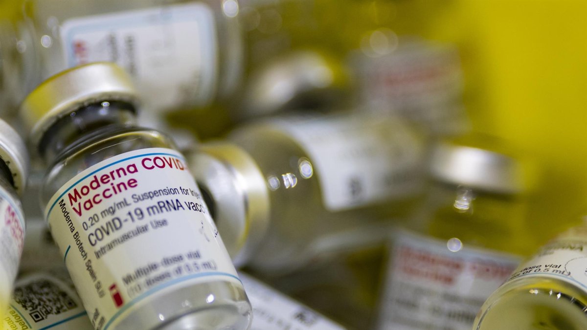 Dosis de la vacuna de Moderna contra la covid-19.