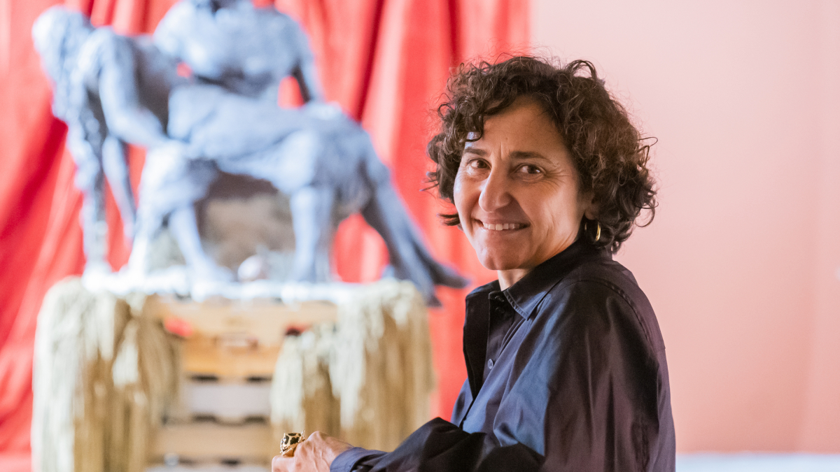 L’artista tarragonina aquest dijous, una estona abans de la inauguració de la seva nova exposició.