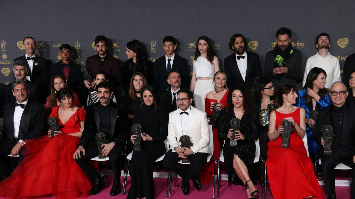 Foto de los ganadores de los Goya 2024.