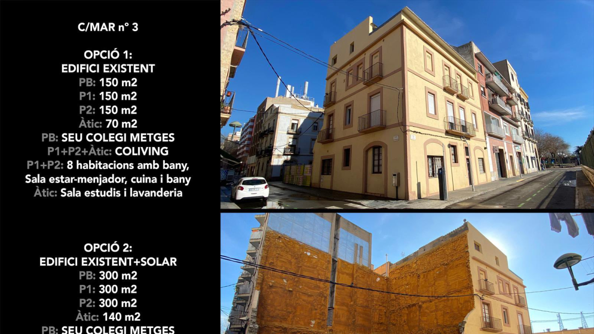 La residència s’ubicaria en un immoble que és propietat del Port i que està ubicat a la cruïlla entre el carrer del Mar i el carrer dels Rebolledo.