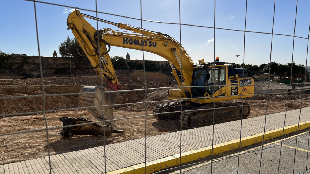 Imatge de les obres d'ampliació de l'hospital de Tortosa.